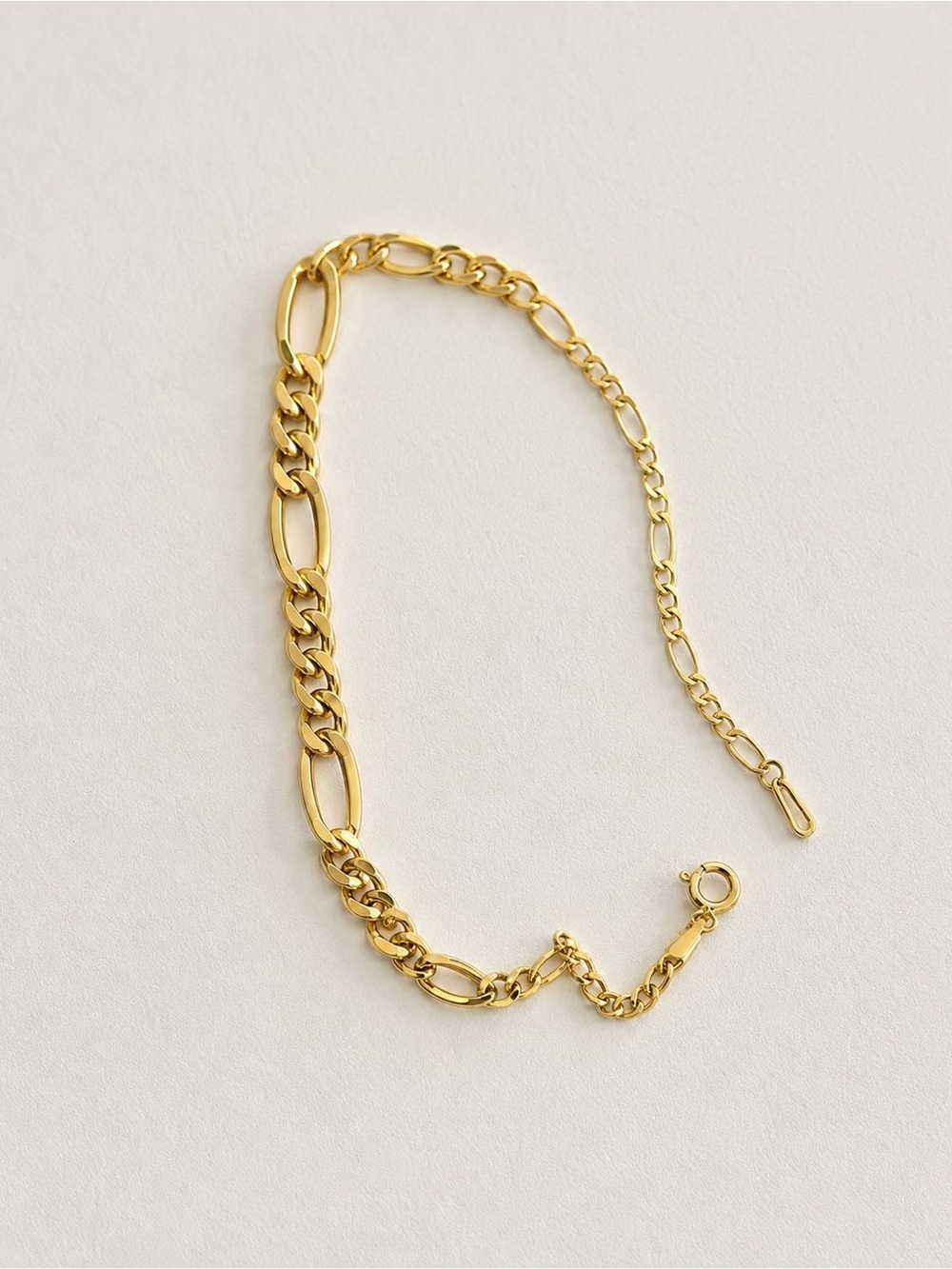 18K Solid Yellow Gold Figaro Bracelet 7.5” – Timeless Luxury